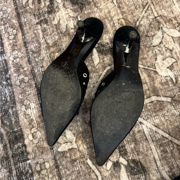 Jeffrey Campbell Black Heels with Silver Accents - Picture 3 of 3